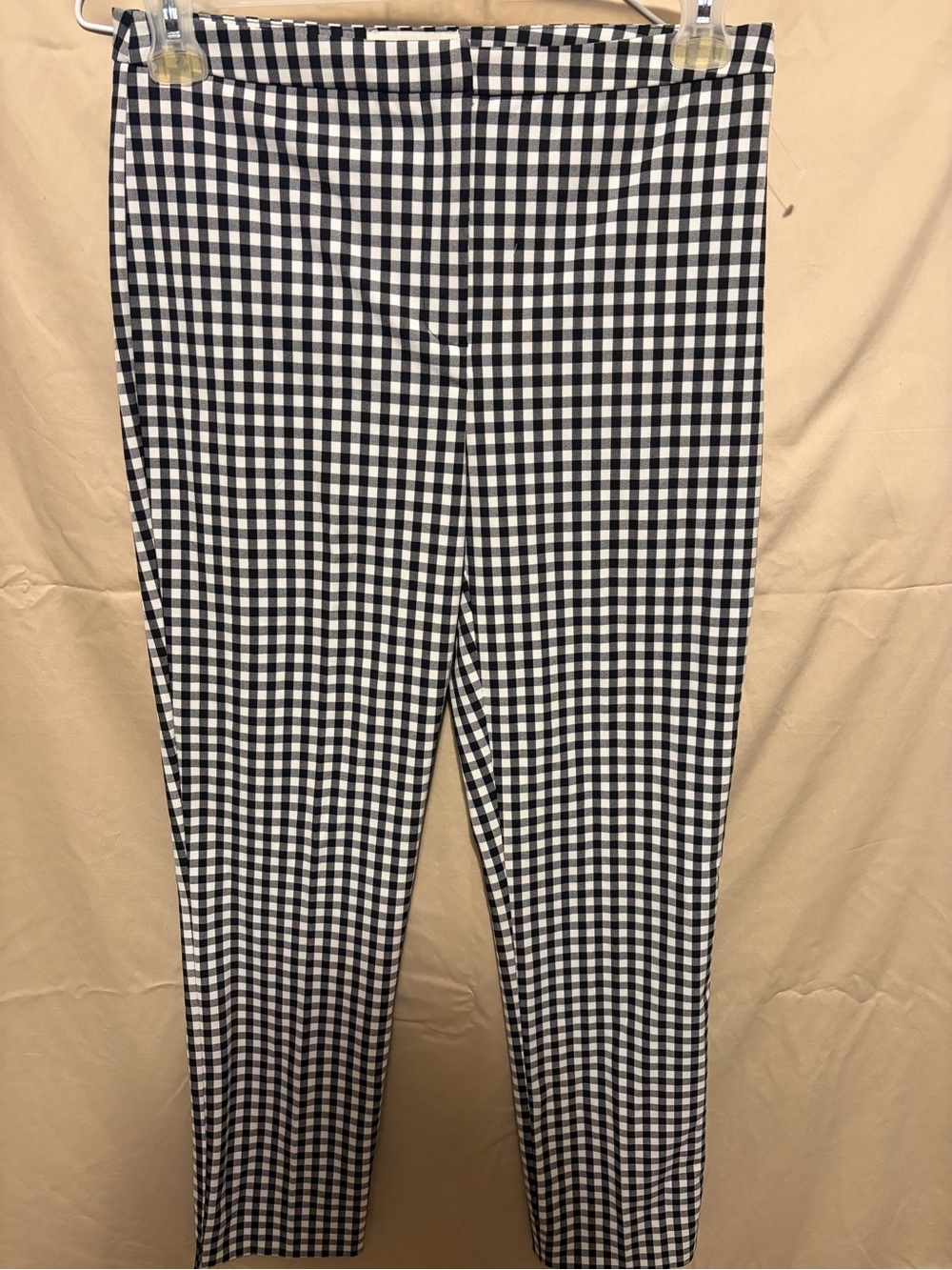 Calypso St. Barth Black & White Gingham Straight-Leg Pants